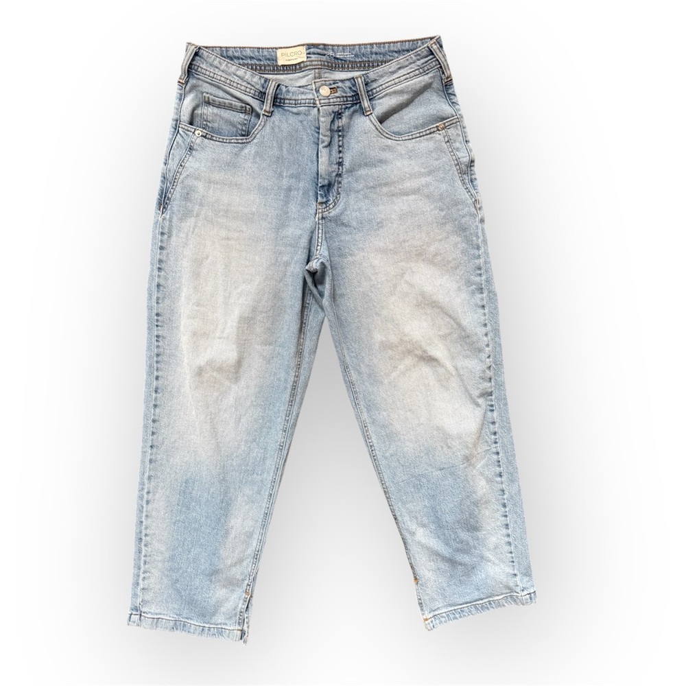 Pilcro letterpress light Blue Denim Jeans 99% womens size 28